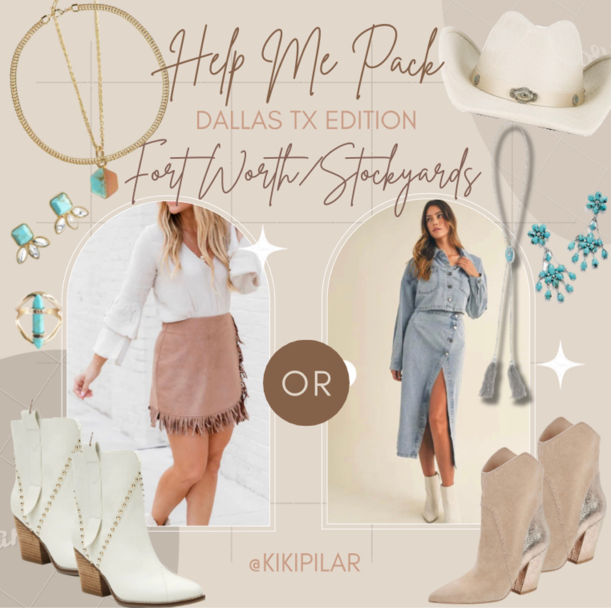 Rodeo season
Help me pack
What to wear TX
Texas
Dallas
Fort Worth
Vacation 
Western outfit ideas
Cowboy boots
Cowgirl boots
Suede boots
Rancher hat
Cowboy hat 
Turquoise jewelry
Turquoise earrings 
Turquoise necklace 
Pink lily
Boots
Dsw
Horseshoe 
Bolo necklace 

#LTKstyletip #LTKtravel #LTKshoecrush