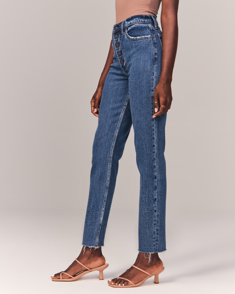 Women's High Rise Mom Jeans | Women's Bottoms | Abercrombie.com | Abercrombie & Fitch (US)