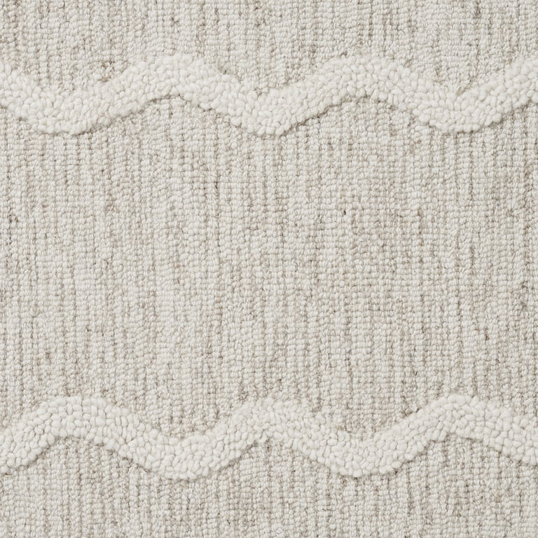 My Texas House Stella Ivory Scallop Wool Indoor Area Rug, 24" x 36" | Walmart (US)