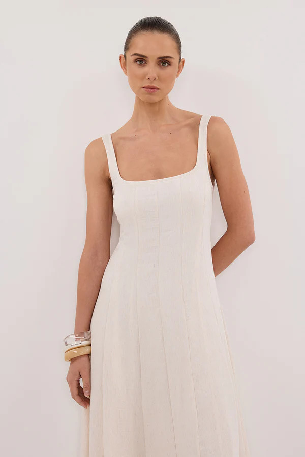 CANNE CREAM MIDI DRESS | DISSH