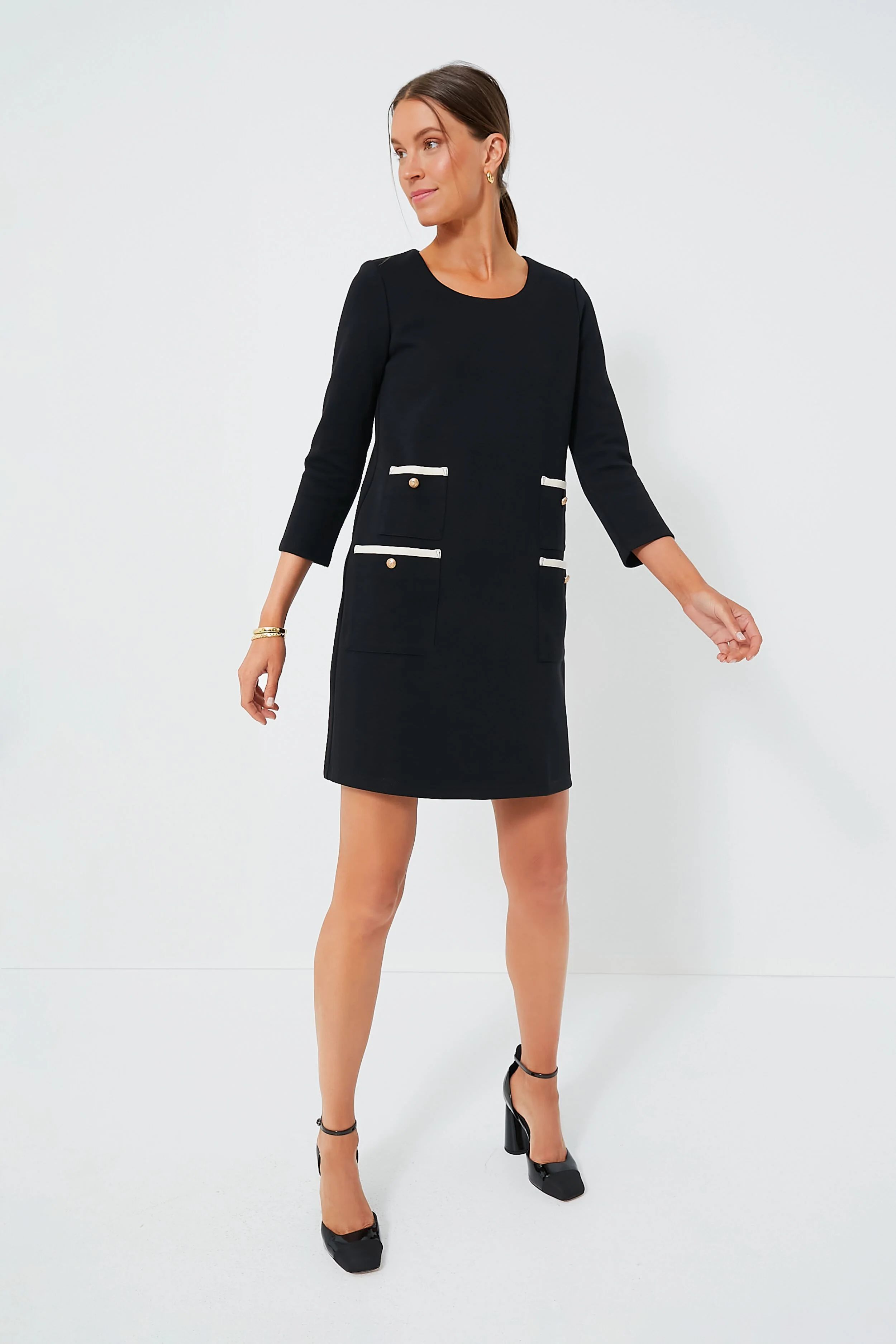 Black Francoise Mod Mini Dress | Tuckernuck (US)