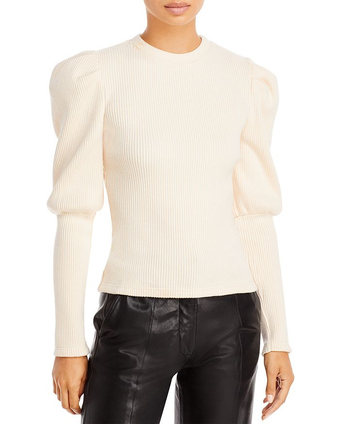Levy Recycled Rib Puff Sleeve Top | Bloomingdale's (US)