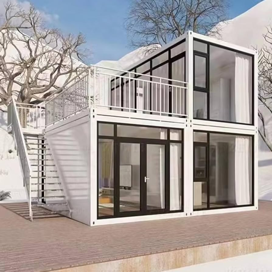 Modern 2-Storey Prefab Tiny House - Portable 1-4 Bedroom Garden Home Luxury Villa with 1 Bath and... | Amazon (US)