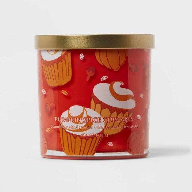 15.1oz Pumpkin Spice Cupcakes Candle Pumpkin Cupcake Icon Print - Opalhouse™ | Target