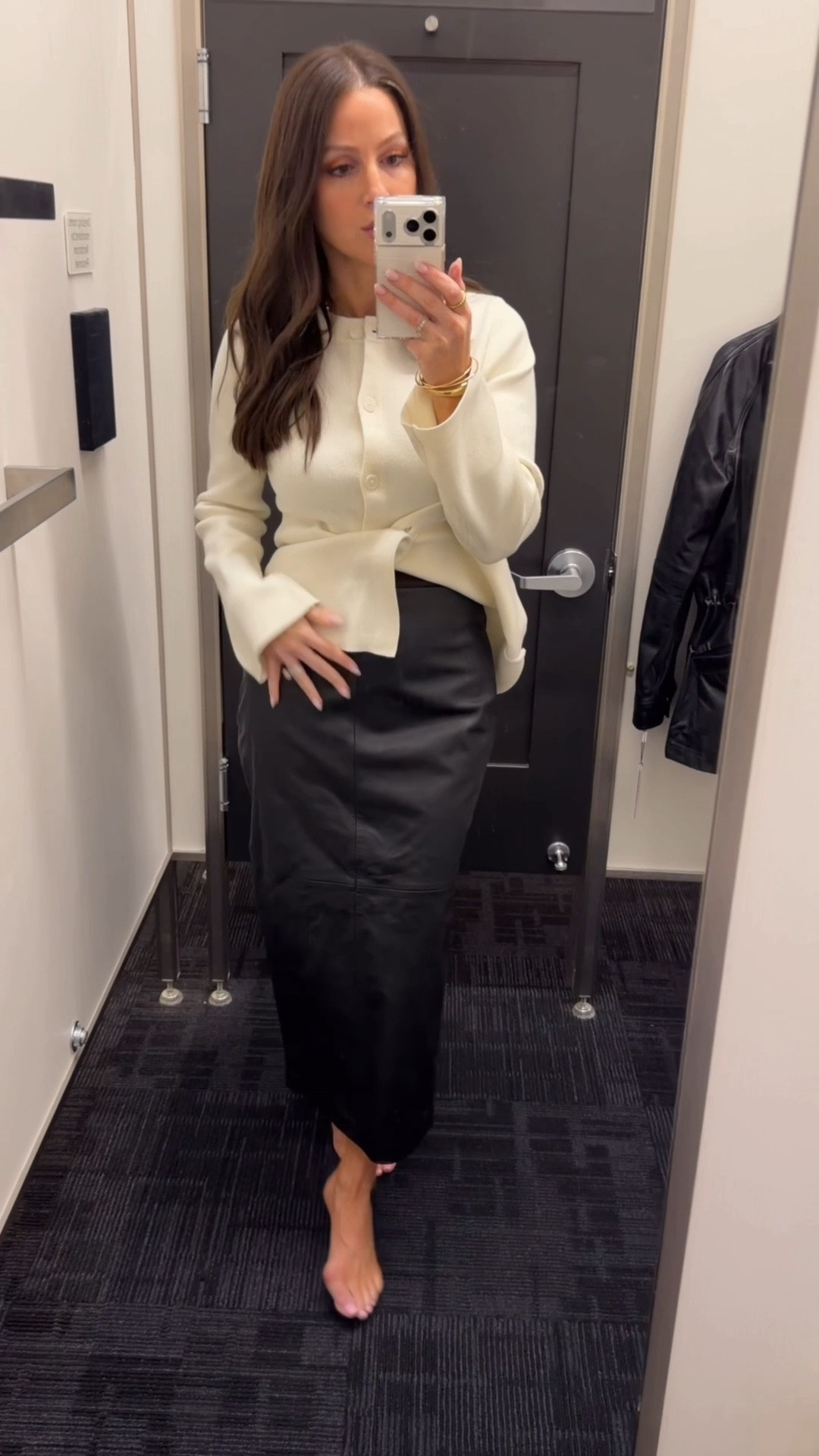 I did my true size in this gorgeous modern shaped cardigan and a skirt you’ll have forever but size down 1-2 sizes!

#LTKSaleAlert