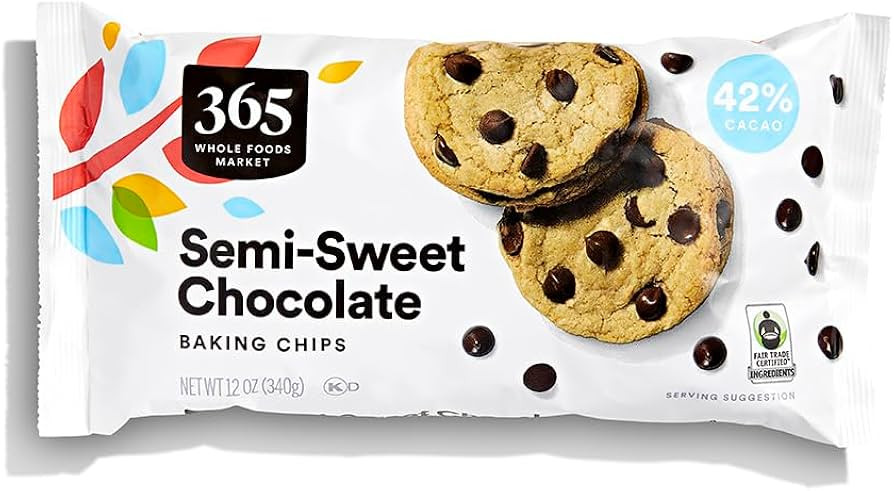 365 by Whole Foods Market, Semi-Sweet Chocolate Baking Chips, 12 Ounce | Amazon (US)