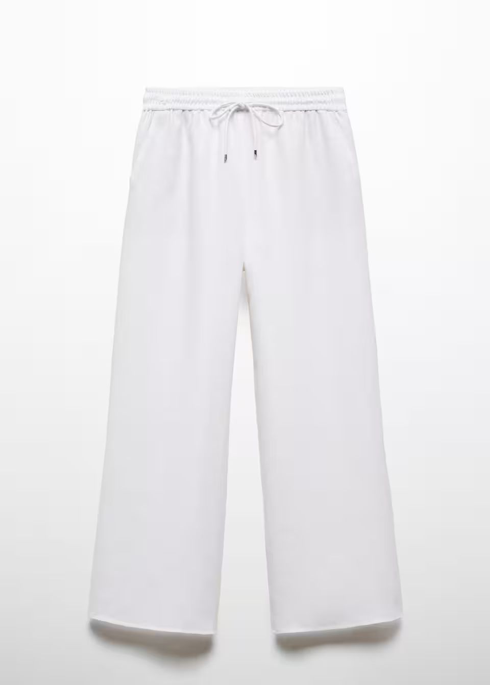 Linen-blend elastic waist trousers -  Women | Mango USA | MANGO (US)