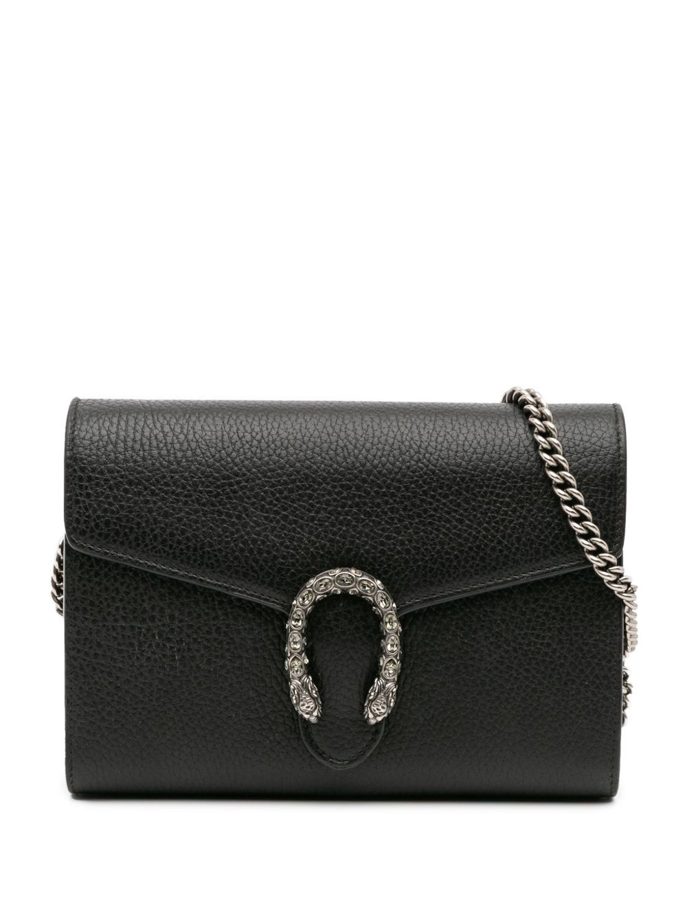 Gucci Pre-Owned 2016-2025 Mini Leather Dionysus Wallet on Chain crossbody bag - Black | Farfetch Global