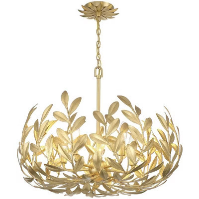 Crystorama Lighting Broche 5 - Light Chandelier in  Antique Gold | Target