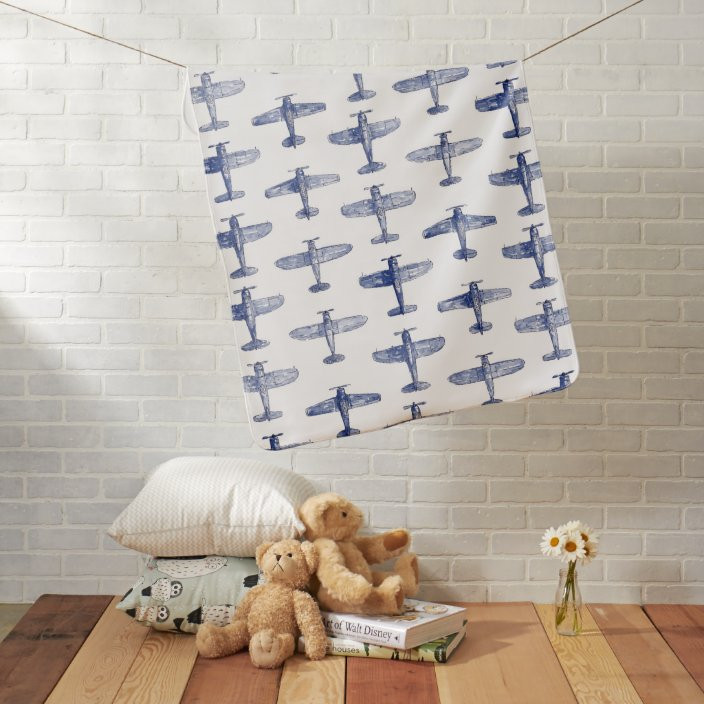 Classic Aviation Watercolor Planes Baby Blanket | Zazzle.com | Zazzle