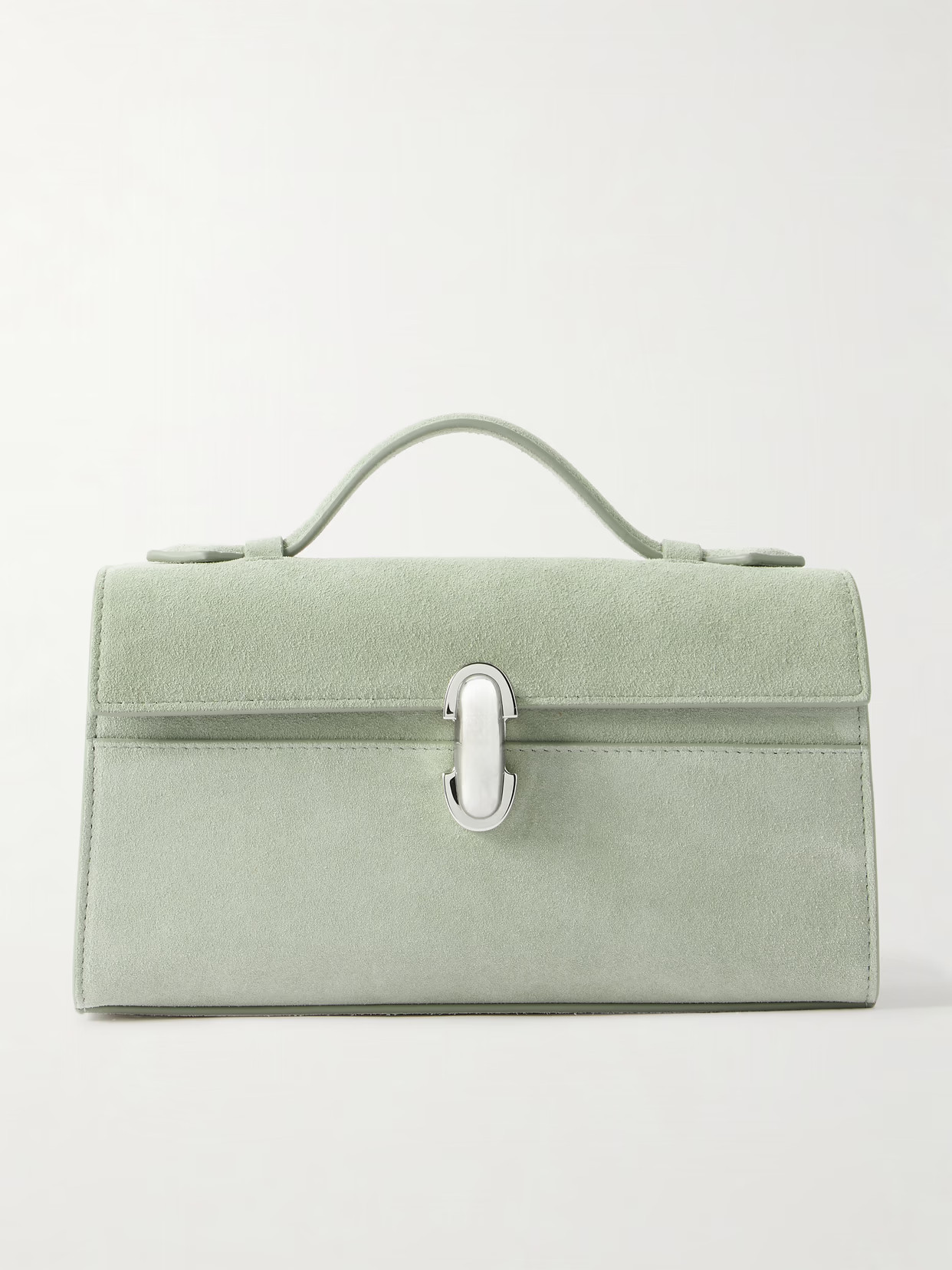 Savette - Symmetry Pochette Suede Tote - Green | NET-A-PORTER (US)