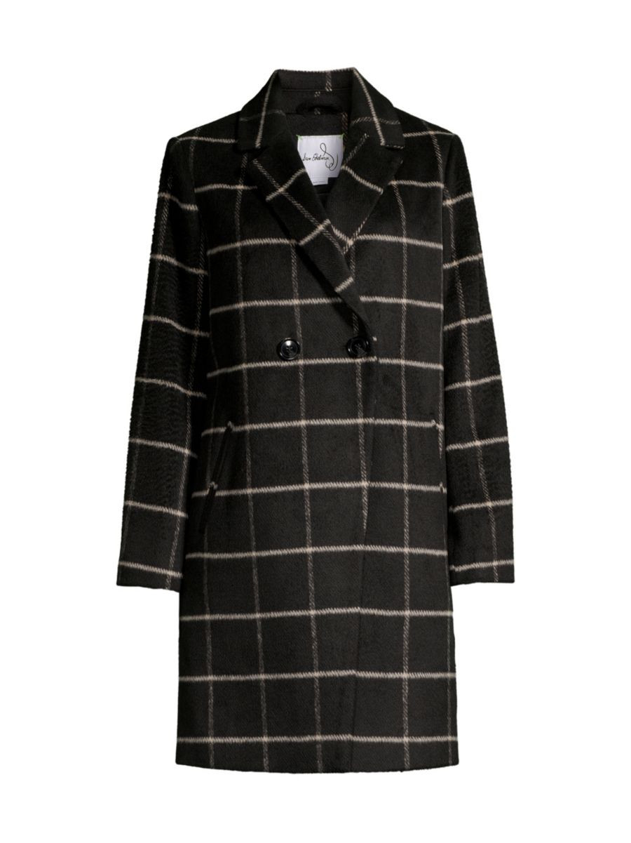 Plaid Double-Breasted Coat | Saks Fifth Avenue