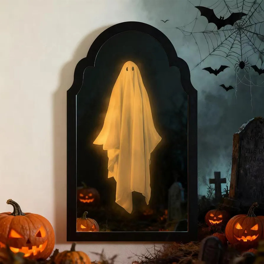 Halloween Hologram Ghost Mirror with Glowing Creepy Eyes & Atmospheric Wall Mirror, 2025 Novelty ... | Amazon (US)