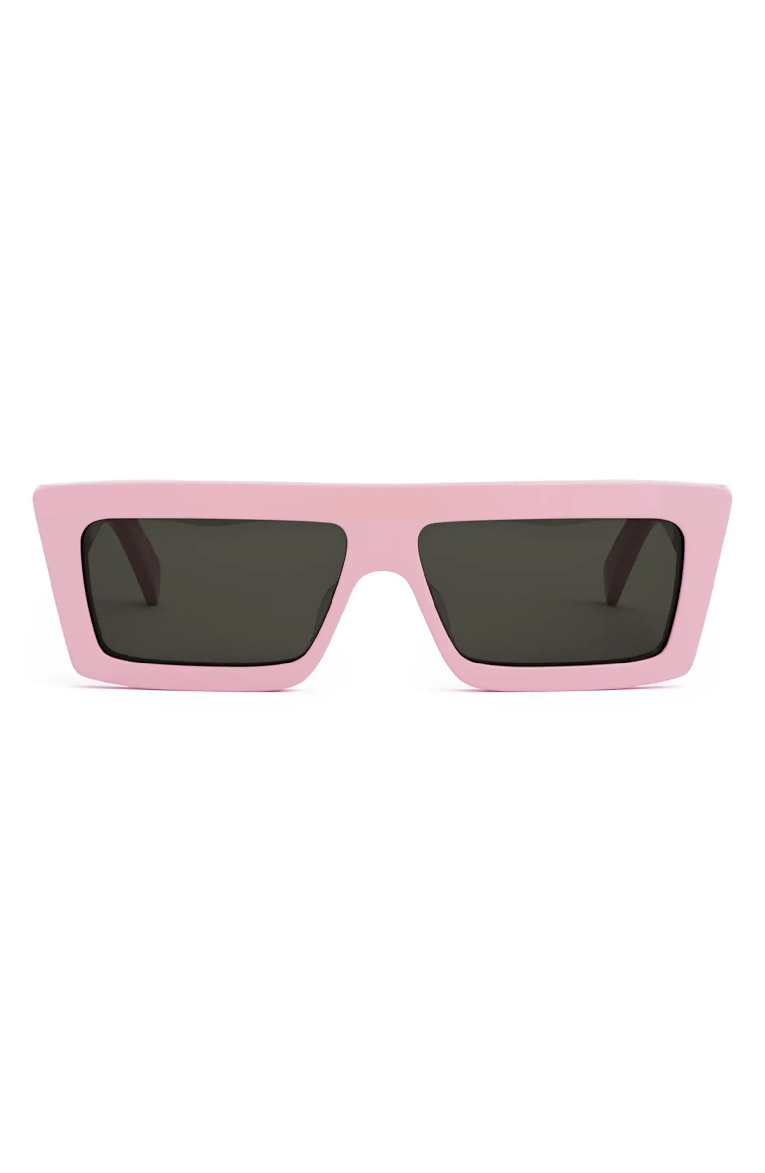 CELINE Monochroms 57mm Rectangular Sunglasses | Nordstrom | Nordstrom