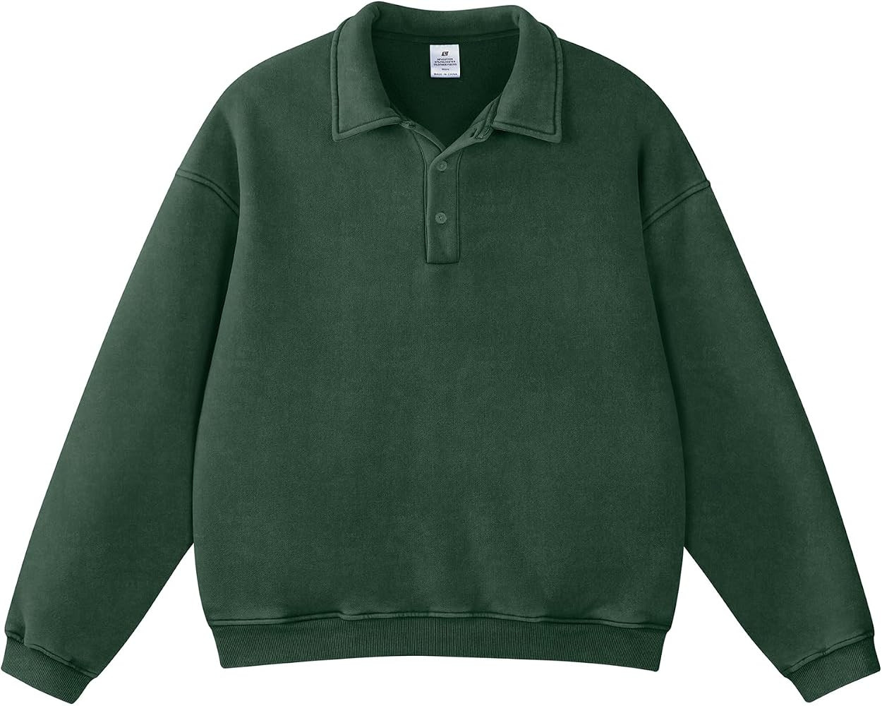 FAIABLE Womens Acid Wash Oversized Sweatshirt,Fleece Washed Collared Sweatshirts,Relaxed Fit Heav... | Amazon (US)