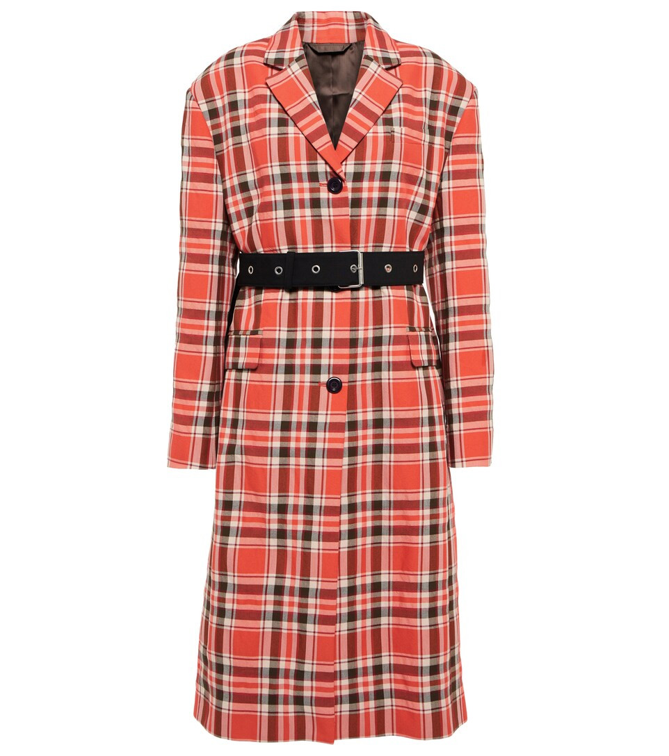 Belted checked coat | Mytheresa (UK)