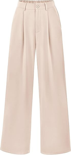 PRETTYGARDEN Palazzo Pants for Women Dressy High Elastic Waisted Business Casual Wide Leg Trouser... | Amazon (US)