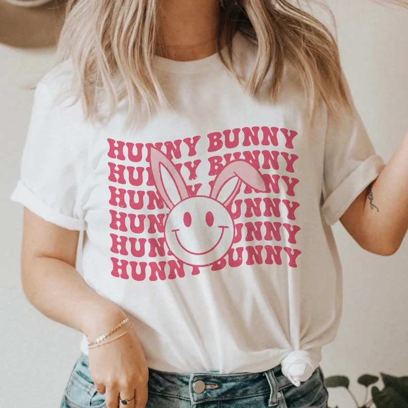 Easter Bunny Shirt Hunny Bunny Shirt Hoppy Easter Cute | Etsy | Etsy (US)