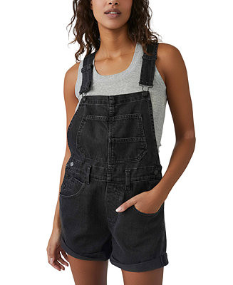 Women's Ziggy Cotton Adjustable-Straps Shortalls | Macy's