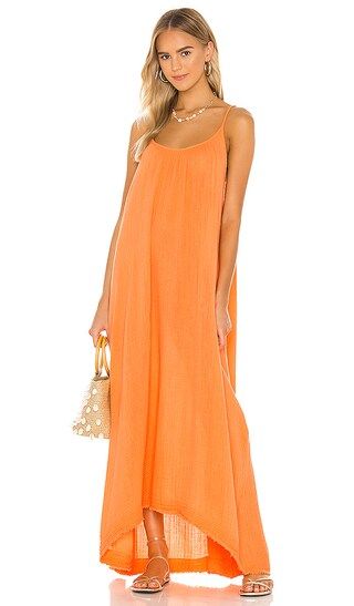 Tulum Low Back Maxi Dress in Mandarine | Revolve Clothing (Global)