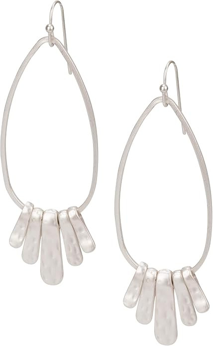 Handmade Boho Hammered Teardrop Earrings Jewelry with 5 Bars for Women | Amazon (US)