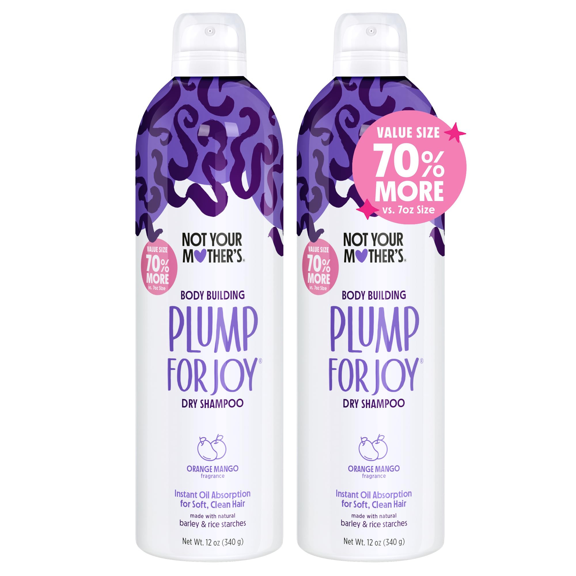 Not Your Mother's Value Size Plump for Joy Jumbo Dry Shampoo (2-Pack) - 12 oz Each - 70% More to ... | Amazon (US)
