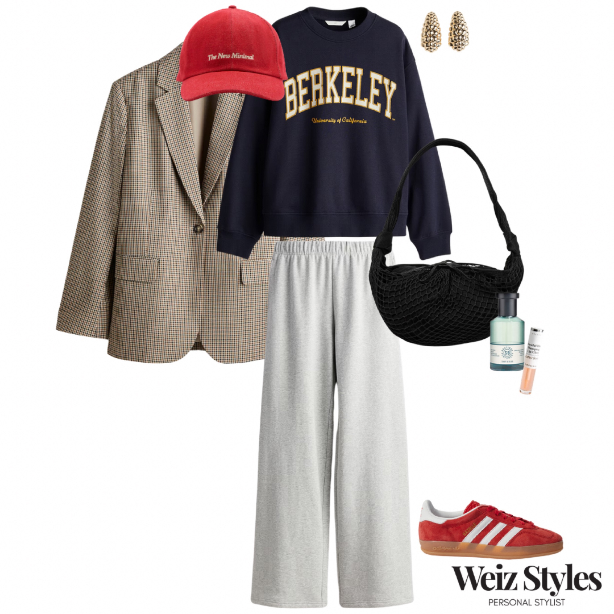 A super cool athleisure look with a classic edge ✨ loving the pop of red in the accessories paired with the navy slogan sweatshirt and checkered blazer 💃🏻

Head to www.weizstyles.com to find out how I can help you on your style journey 💖

Louise x

Personal stylist, styling, ootd, neutral aesthetic, London, Weiz styles, shopping, outfit of the day, uk, confident, handbag, bag, perfume, fragrance, lipstick, lip, elevate you style, feel good, flat lay, shopping, high street, designer, ltk, jacket, autumn, winter, womenswear, layers, warm, cap, cool, feminine, elevated, fab, fun, stylish, trendy, seasonal print, comfortable, comfy, single breasted, H&M, classic, fun, personality, joggers, black, trousers, wide leg, blazer, grey marl, navy, pink lip gloss, lipstick, red, handbag, colour, edgy, trainers, adidas, weekend, casual, flats, gold, earrings, athletic, athleisure 

#LTKuk #LTKautumn #LTKstyletip