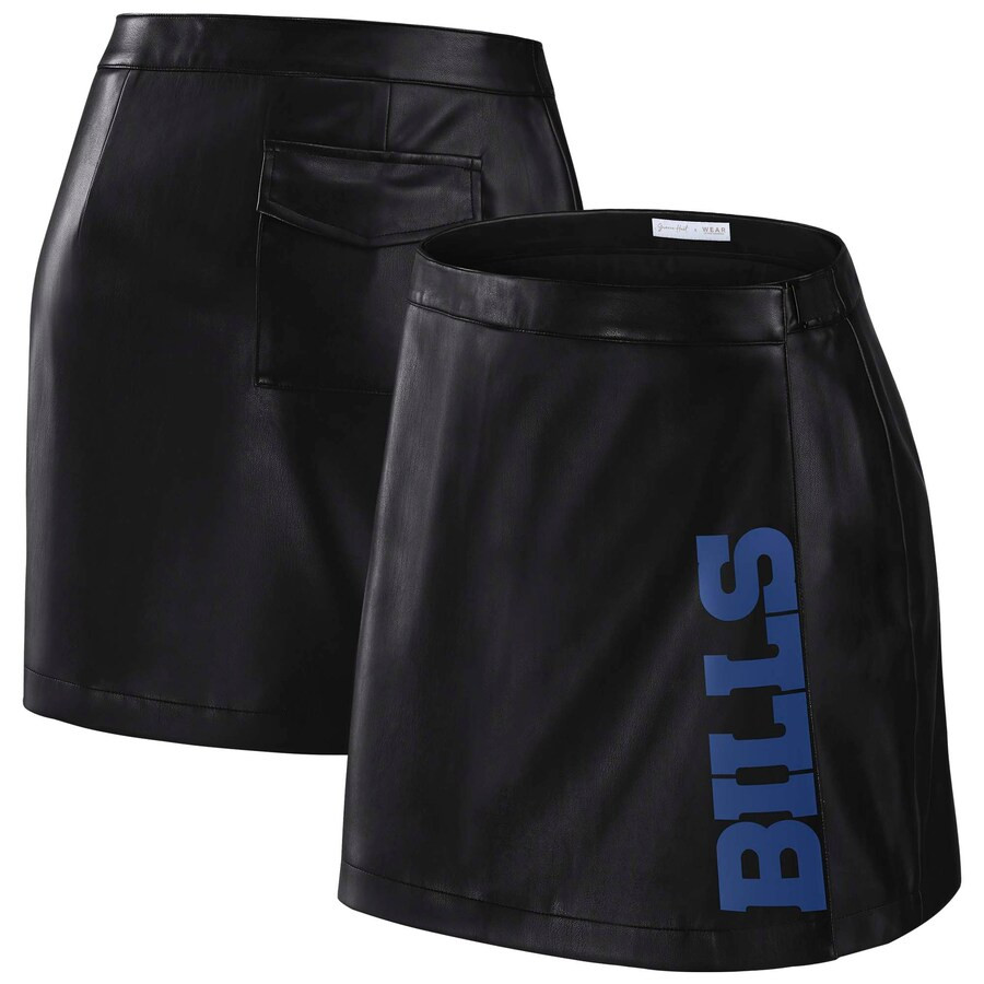 Women's Buffalo Bills WEAR by Erin Andrews x Gracie Hunt Black Wrap Skirt | NFL Shop