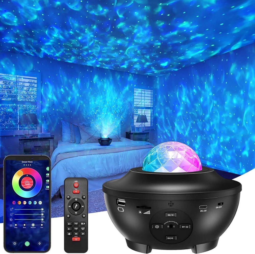 Star Projector Galaxy Night Light Projector, with Remote Control&Music Speaker, Voice Control&Tim... | Amazon (US)
