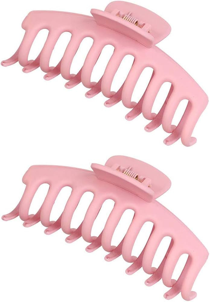 2 Pack Big Hair Claw Clips Nonslip Large Claw Clip for Women and Girls Hair,Strong Hold Grips Hai... | Amazon (US)