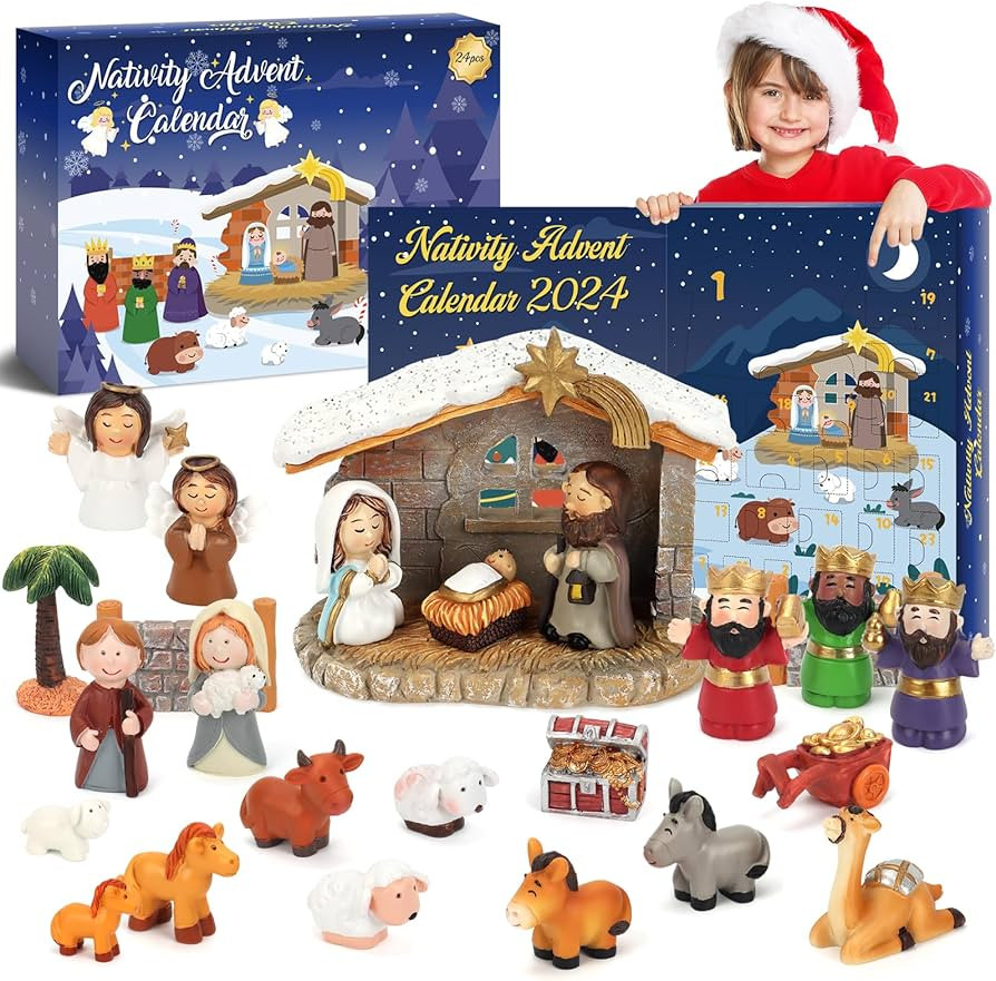 Nativity Advent Calendar 2024 for Kids - 24 Days of Nativity Set for Kids - Toddler Advent Calend... | Amazon (US)