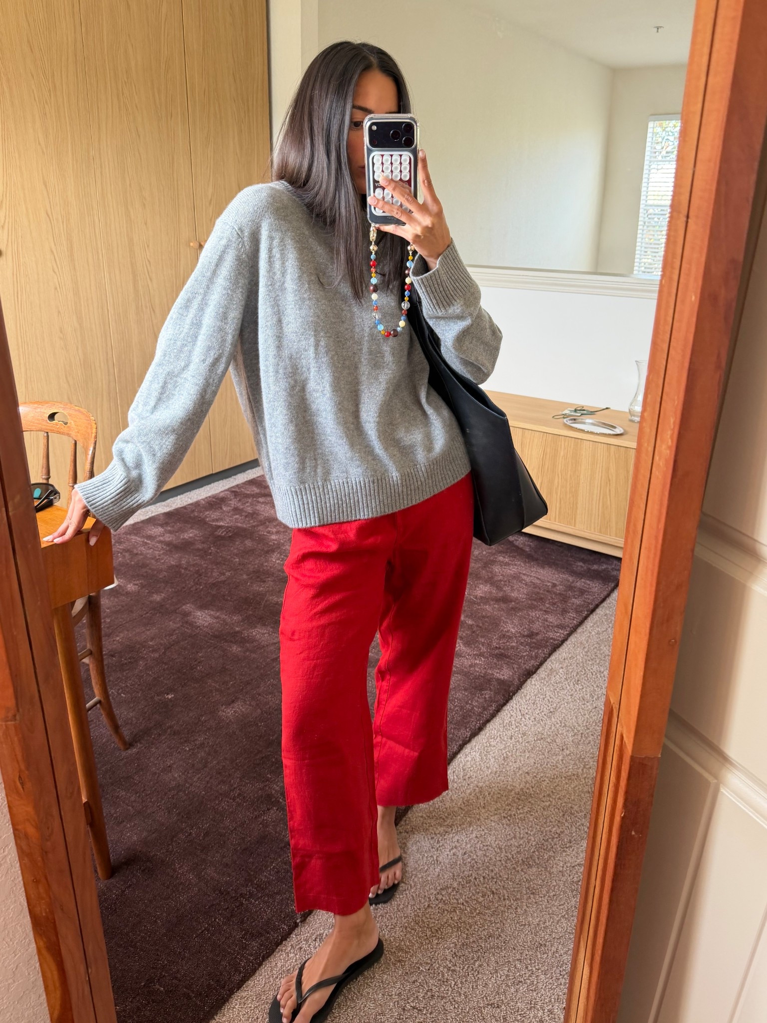 i’m wearing a size small in pants & medium in sweater 