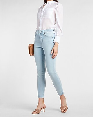 Patch Pocket Puff Sleeve Shirt | Express