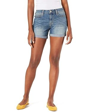 Signature by Levi Strauss & Co. Gold Women's Mid-Rise Shorts (Available in Plus Size) | Amazon (US)