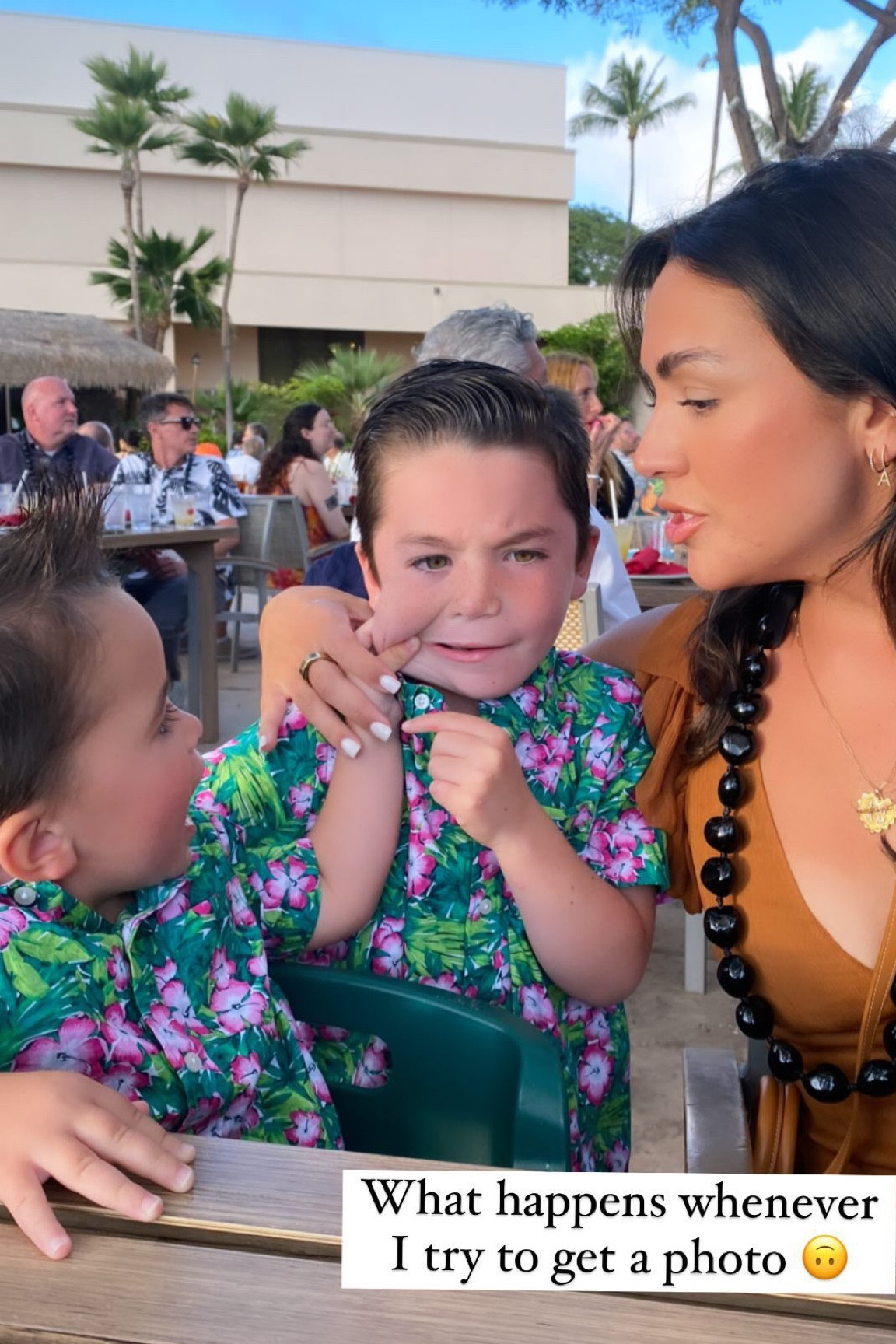 Boys in matching shirts for the Luau! 

Vacation, vacation finds, resort, Hawaii, vacay, disney, sandals, sunglasses, travel, plane travel, kids travel, beach, beach bags, sandals, swim, coverup, dresses, sundresses, travel outfit, ootd, Alex, Alex garza 

#LTKfamily #LTKkids