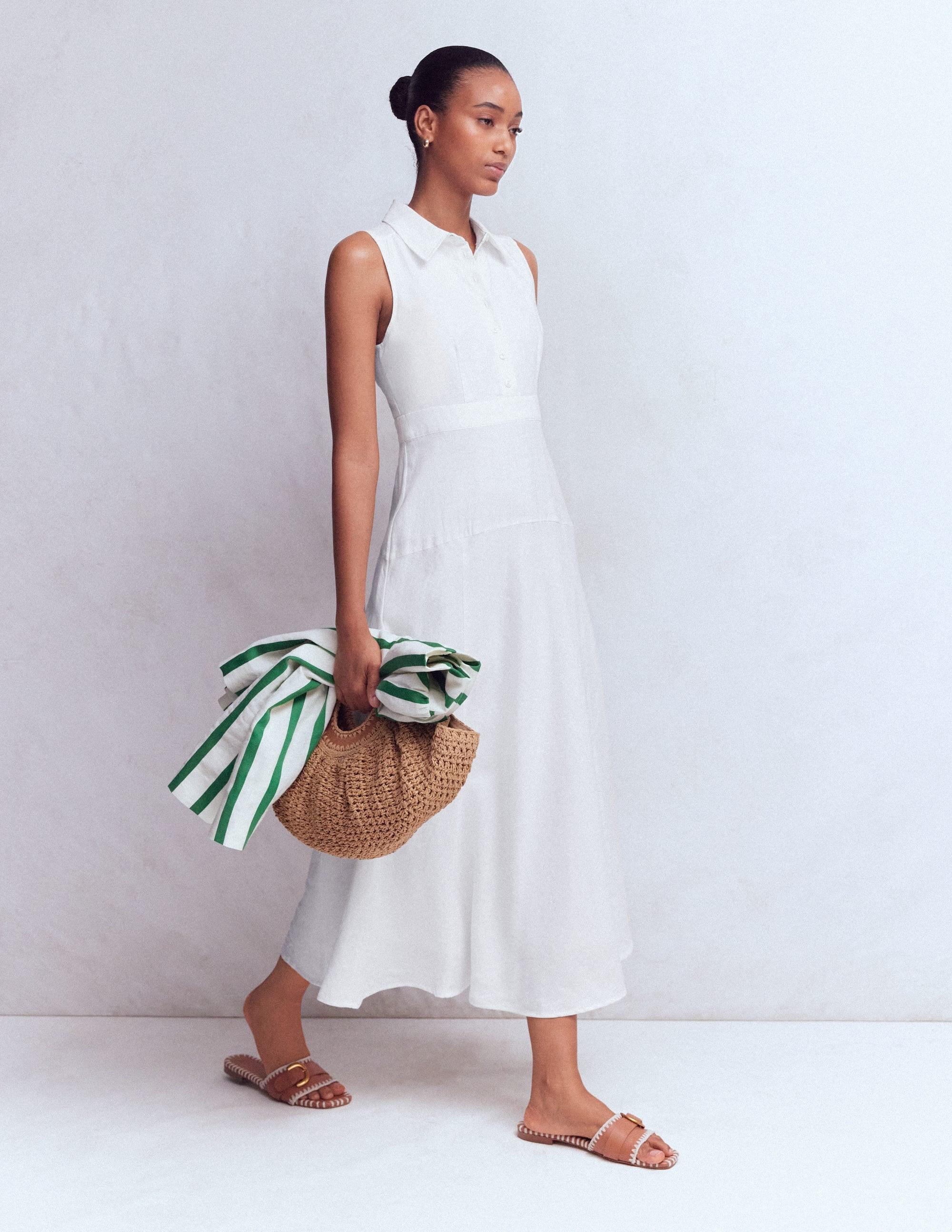 Erma Drop Waist Linen Dress
                    
                      
                        W... | Boden (US)
