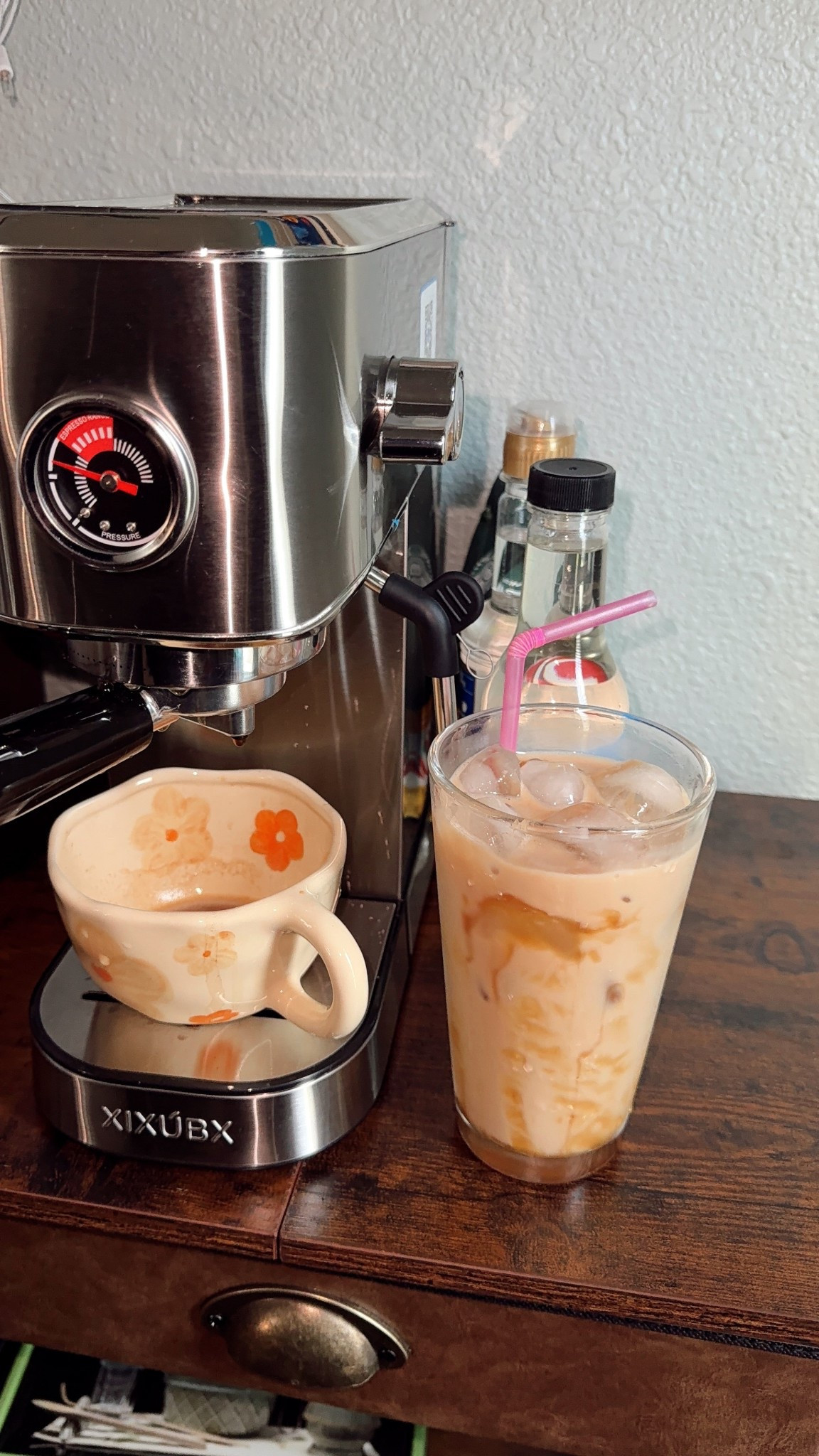 My new favorite little corner ☕️✨ This espresso machine from Amazon has me skipping coffee runs lately — so easy to use and makes the perfect cup every time!

#LTKFindsUnder100 #LTKU
