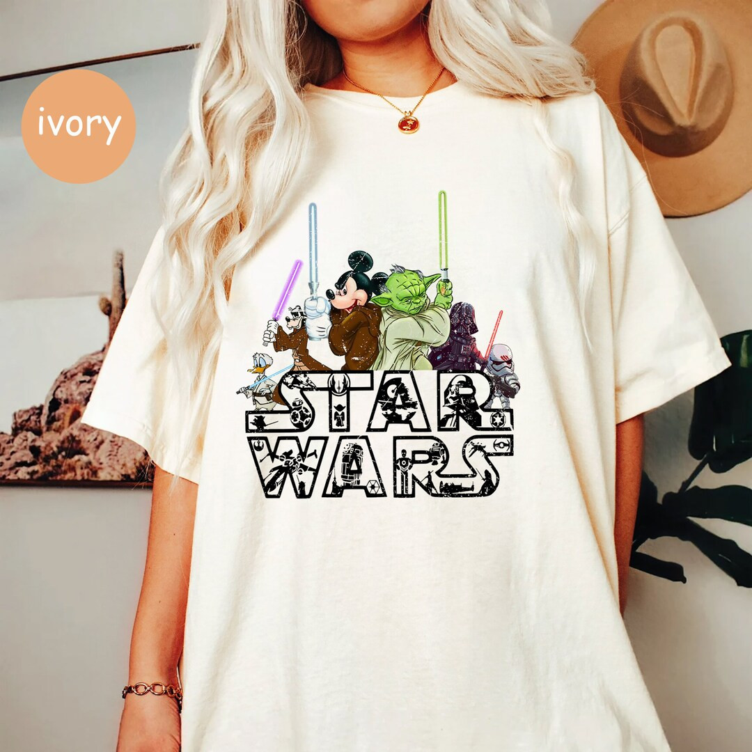 Vintage Disney Star War Mickey And Friends Comfort Colors, Disney Star War Shirt, Galaxy Edge, Di... | Etsy (US)