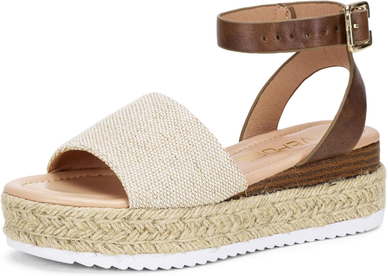 Vepose Women's Platform Wedge Sandals Open Toe 2.3 Inch Espadrilles Dressy Comfortable Summer Vac... | Amazon (US)