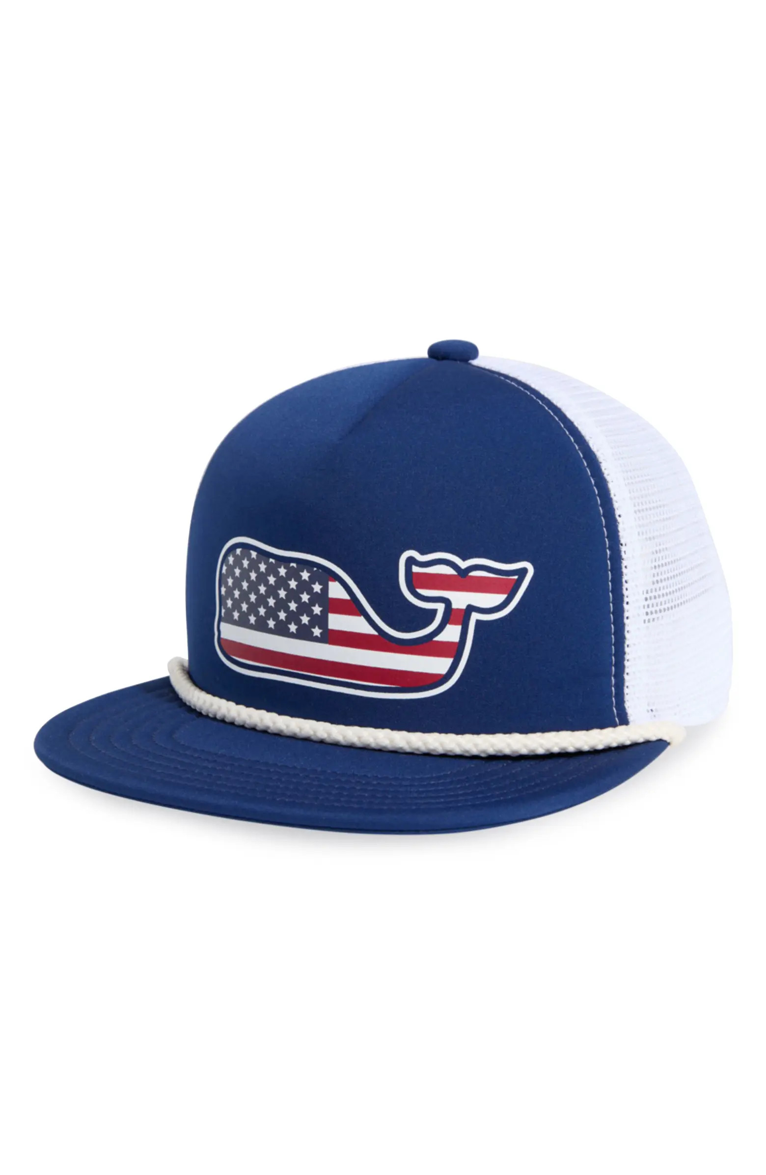 vineyard vines Kids' Flag Whale Trucker Hat | Nordstrom | Nordstrom