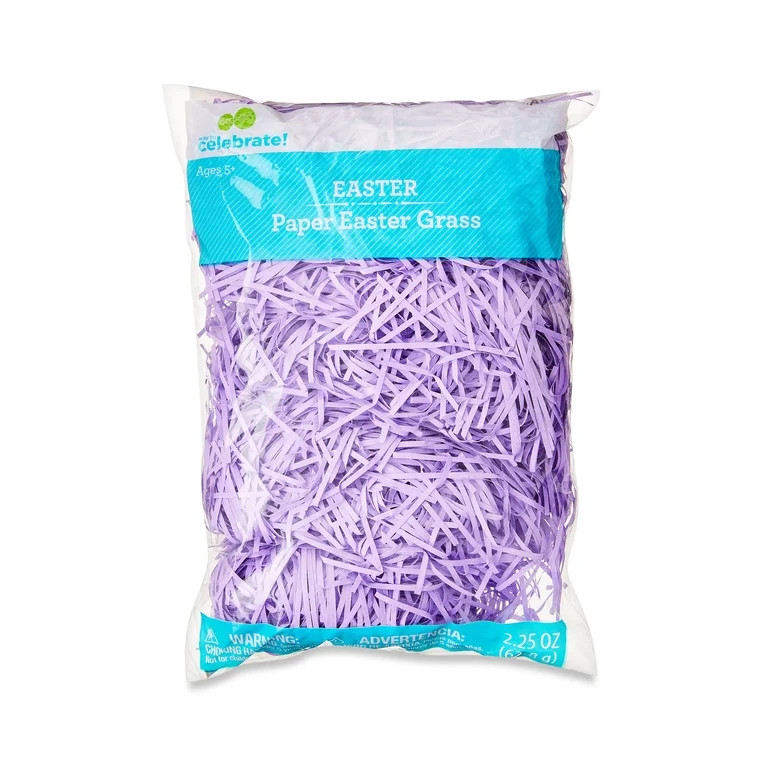 Easter Purple Paper Easter Grass, 2.25 oz, by Way To Celebrate | Walmart (US)