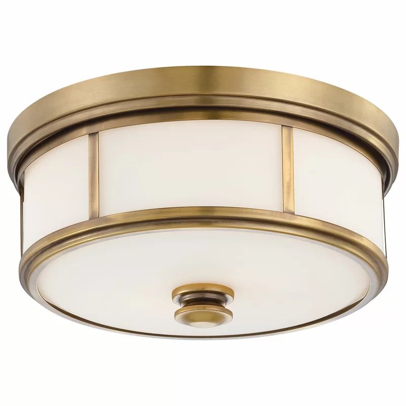 Everlee 2 - Light 13.5'' Unique/Statement Drum Flush Mount | Wayfair North America