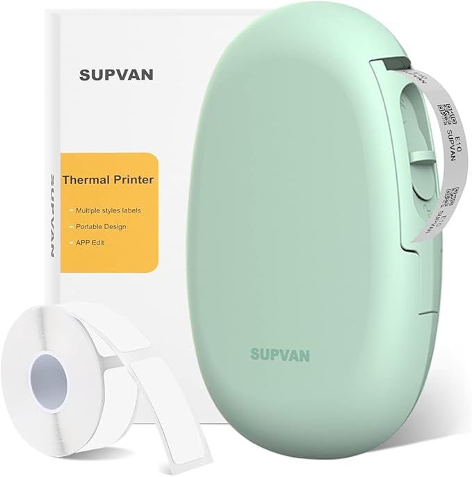 SUPVAN Label Makers E10 Mini Bluetooth Label Printer Wireless Labeler Label Maker Machine with Ta... | Amazon (US)