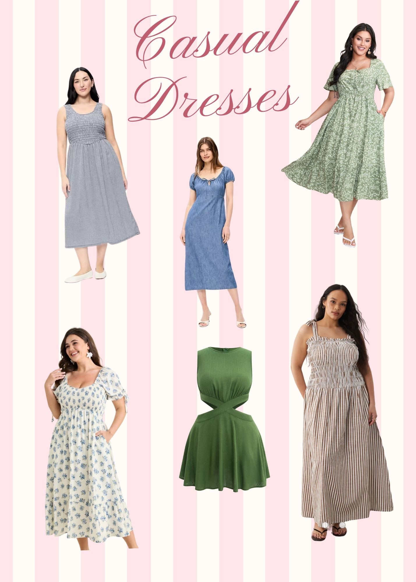 Casual Dress ideas you can wear with a normal bra, plus sizes included!

*DISCOUNT CODE + LINK to green mini dress with open hips LINKED IN MY INSTA BIO! 🩷

#LTKOver40 #LTKPlusSize #LTKMidsize