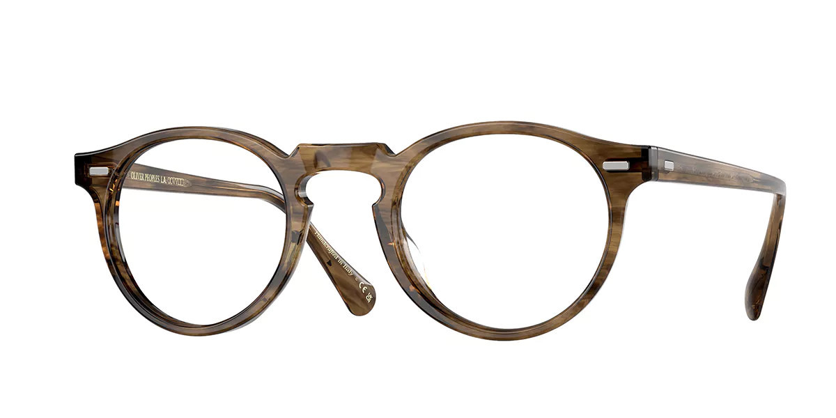 Oliver Peoples OV5186 Gregory Peck 1689 Óculos de Grau Marrons Masculino | SmartBuyGlasses Global