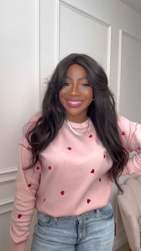 Like this post + comment LINK for info on my cozy Valentines / Galentines Day Outfits! @maurices 🩷💌 

These sweatshirts are SO soft + the denim are truly a home run … can’t believe they’re both under $65 🤌🏾👀 #discovermaurices #ad 

#LTKfindsunder50 #LTKsalealert #LTKVideo