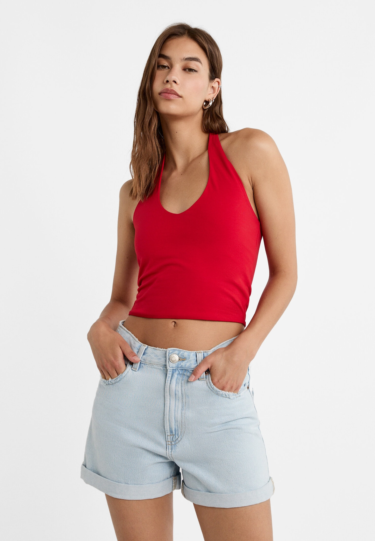 D83 Mom fit shorts | Stradivarius (UK)