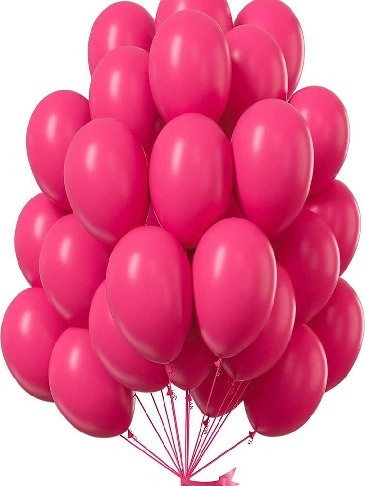 50pcs/set 5 Inch Latex Balloon Set, Minimalist Rose Red Balloon Kit For Party | SHEIN