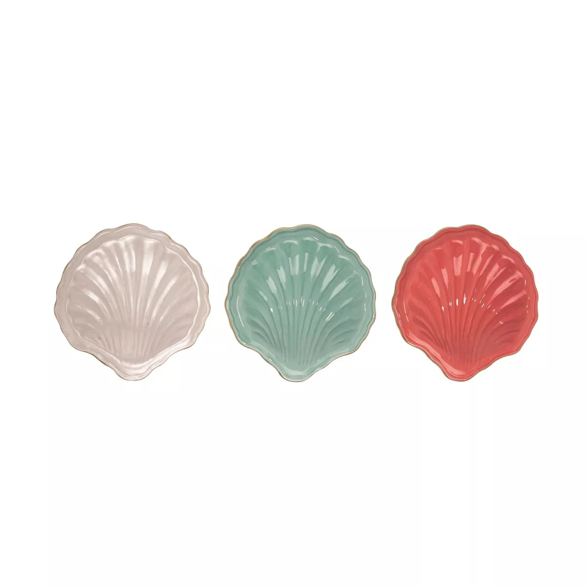 Transpac Ceramic Shell Trinket Dish Set of 3 Spring Home Decorations | Target