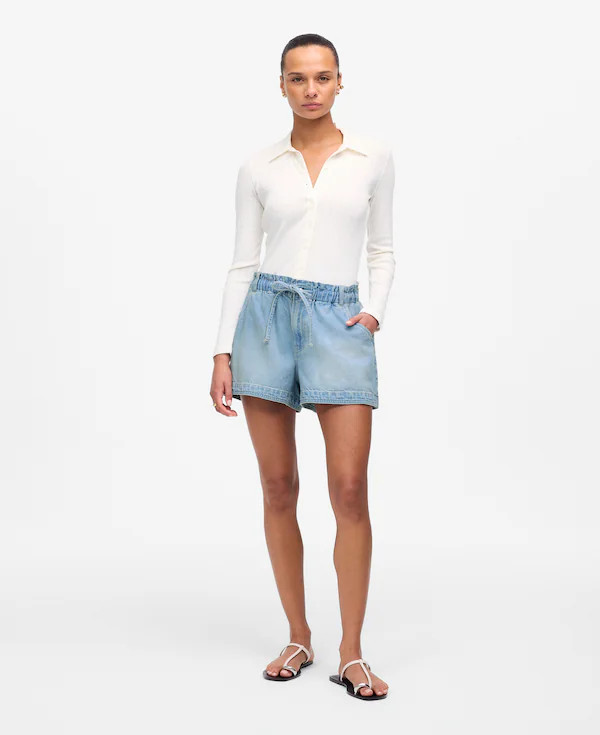 Tie-Waist Denim Shorts | Madewell | Madewell
